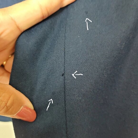 Vintage Late 1960s Pendleton Women's 3 Button Blazer Navy Blue Winter Wool Sz 10 - Picture 12 of 14